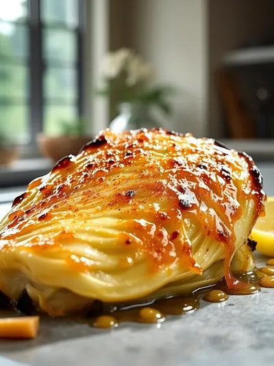 Oven Roasted Garlic Cabbage Steaks
