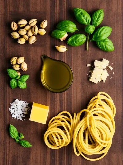 Pistachio Pesto Pasta – Quick & Easy Recipe - ingredients preparation