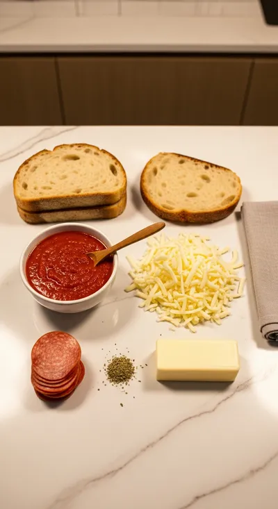 Pizza Grilled Cheese – Quick & Easy Lunch - cooking process