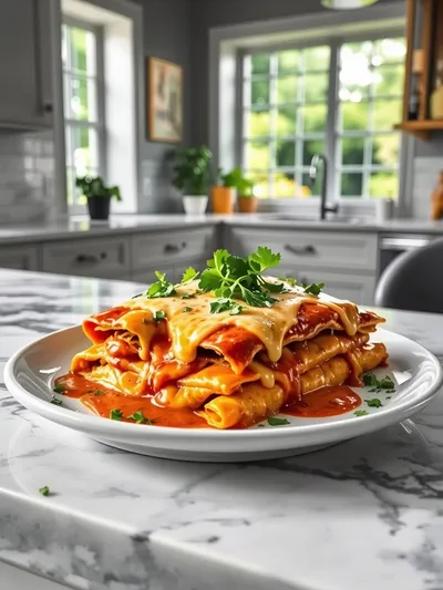 Queso Chicken Enchiladas – Quick Cheesy Dinner - ready to serve