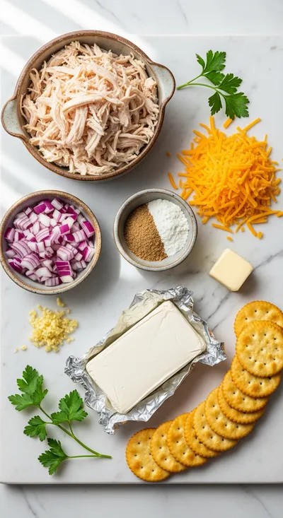 Ranch Crack Chicken Dip - ingredients preparation