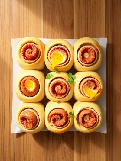 Sausage Egg Breakfast Rolls – Quick & Delicious - ingredients preparation