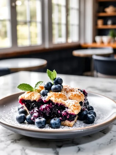 Southern Blueberry Cobbler – Easy Summer Dessert - ready to serve
