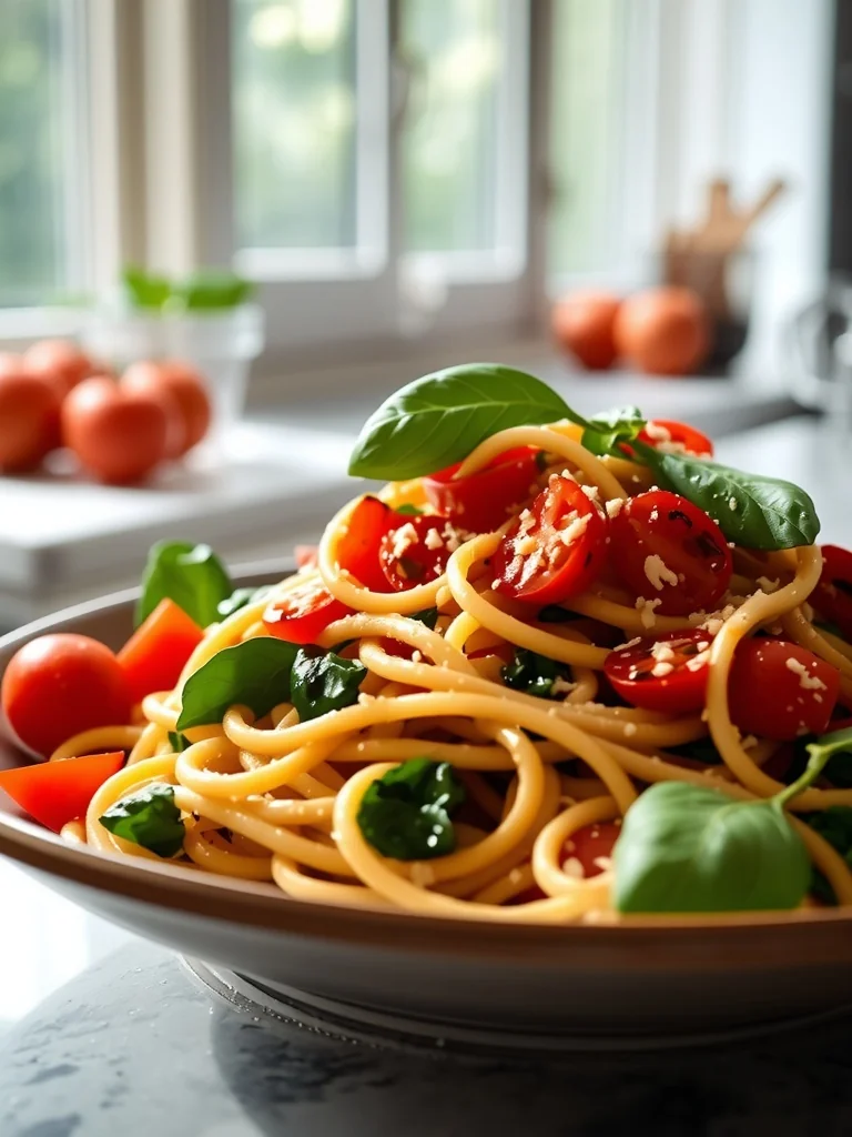 Spinach Tomato Pasta – Delicious Quick Meal