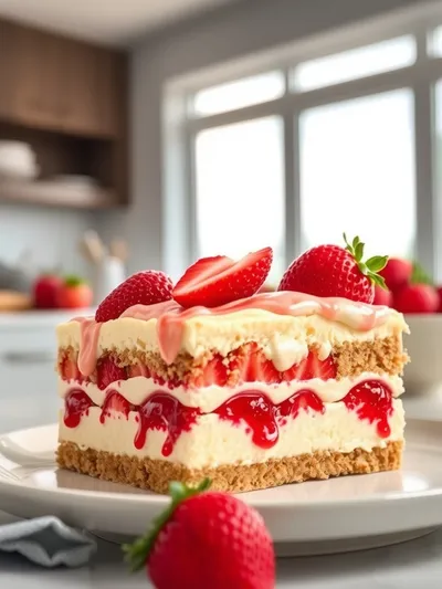 Strawberry Cheesecake Dump Cake