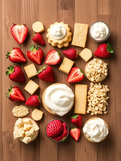 Strawberry Cheeseseck Trifle - ingredients preparation