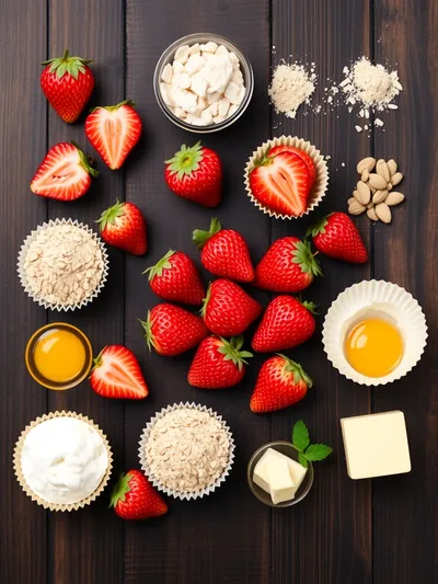 Strawberry Protein Muffins – Low‑Carb, High‑Protein - ingredients preparation