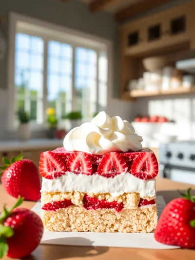 Easy Strawberry Shortcake Bars with Buttery Crust