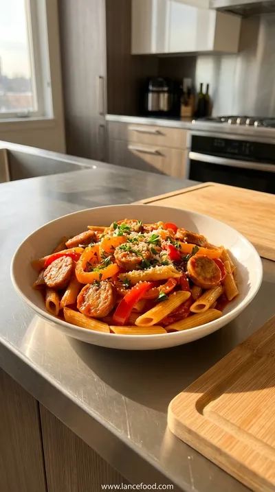 Sweet Pepper Sausage Pasta