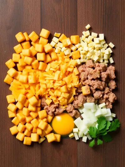 Simple Tater Tot Casserole – Easy Comfort Food - ingredients preparation