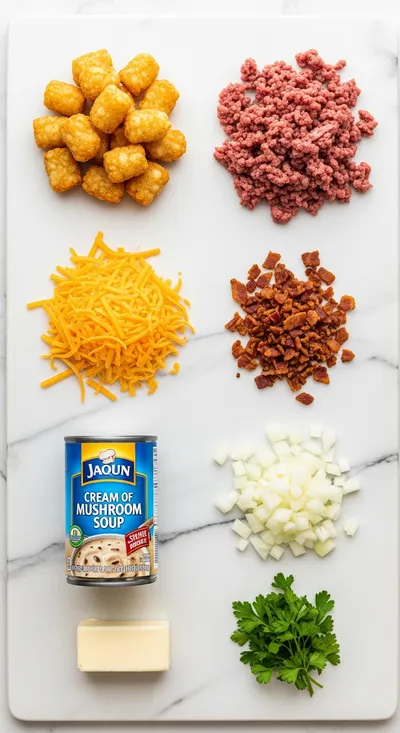 Simple Tater Tot Casserole – Quick & Easy Dinner - cooking process