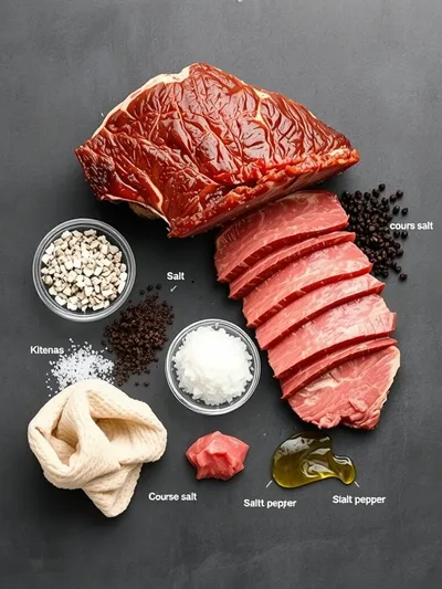 Texas Style Smoked Beef Brisket - Tender & Juicy - ingredients preparation