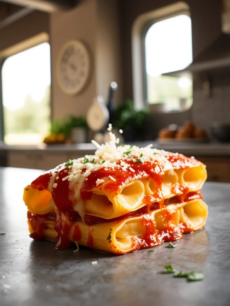 Three Cheese Manicotti Recipe