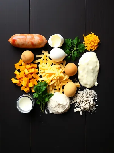 Easy Turkey Sausage and Egg Casserole - ingredients preparation