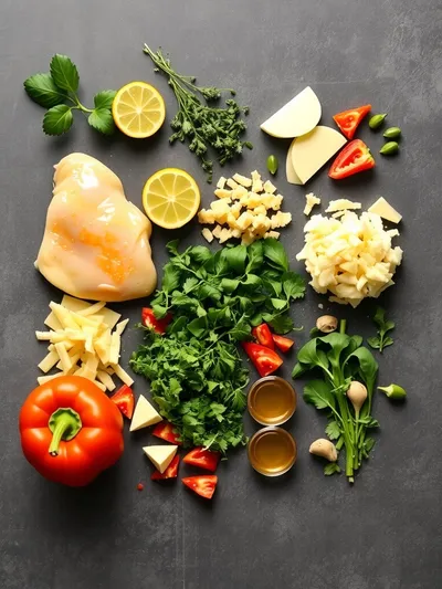 Zesty Low Carb Chicken Bake - ingredients preparation