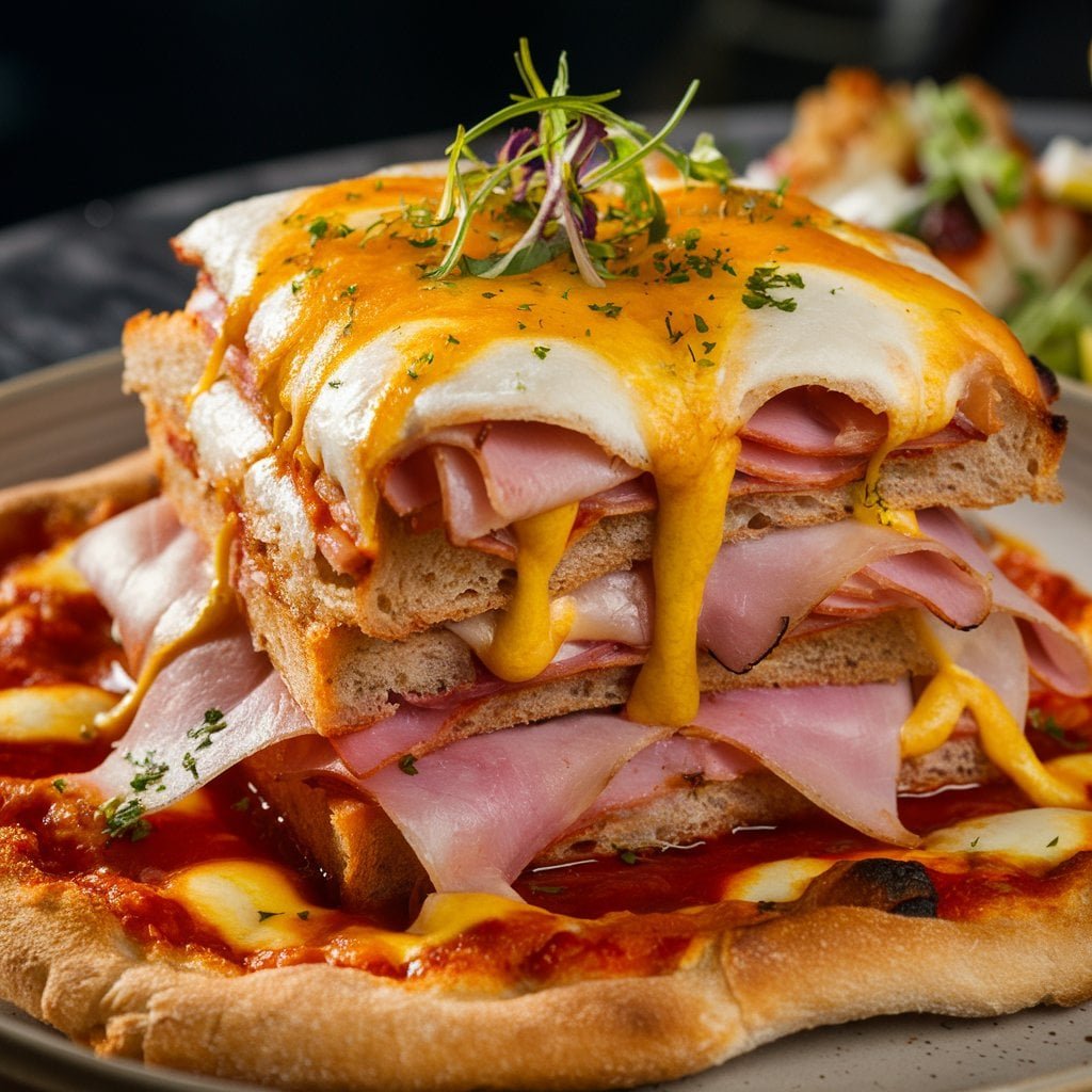 Croque Monsieur Façon Pizza: A French Twist on Pizza